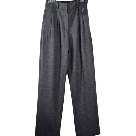 Rag & Bone 4 Women's Trouser Pleated Pockets Gray Japanese Wool NWT - Picture 1 of 9